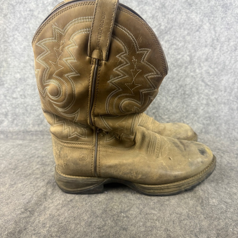 Durango Rebel Mens 8M Brown Leather Waterproof Western Work Boots DDB0163